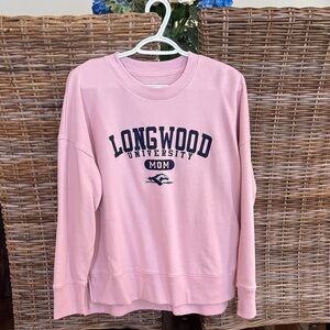 Time and Tru Pink Longwood University Mom Sweatshirt